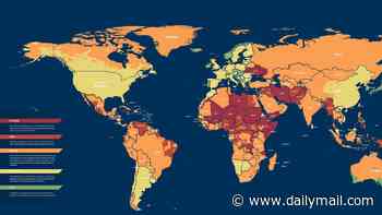 Global risk map reveals countries deemed 'extremely' dangerous including Iran, Yemen and Sudan with Switzerland and Norway among the safest