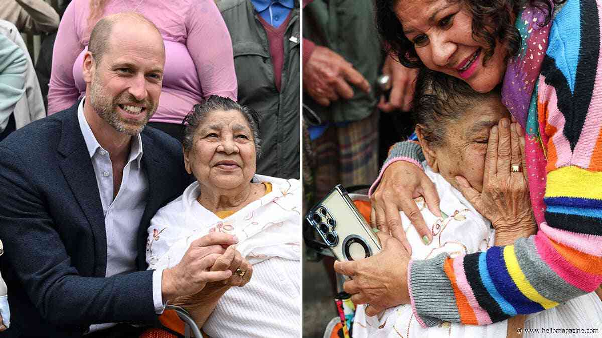 Moment Prince William brings 80-year-old fan to tears with public interaction