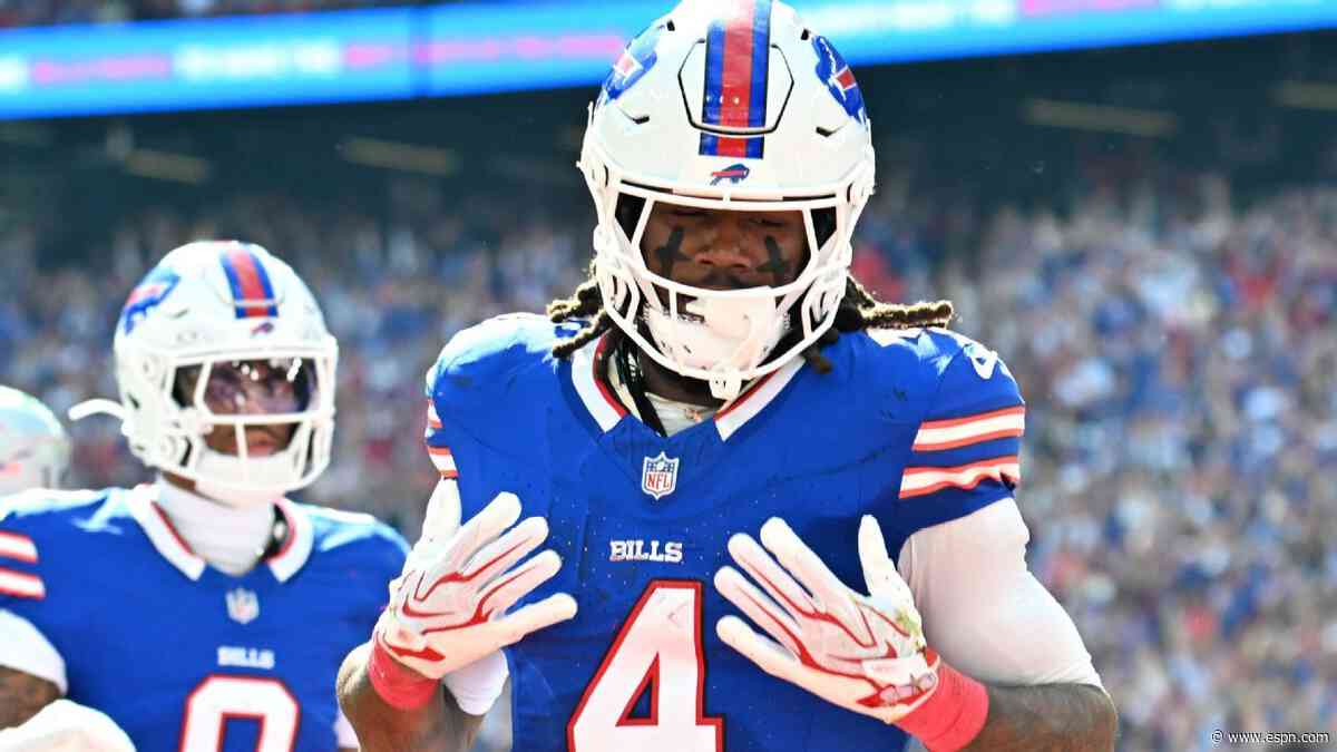 Matchup rankings for Week 5: Upgrade D'Andre Swift, fade James Cook III