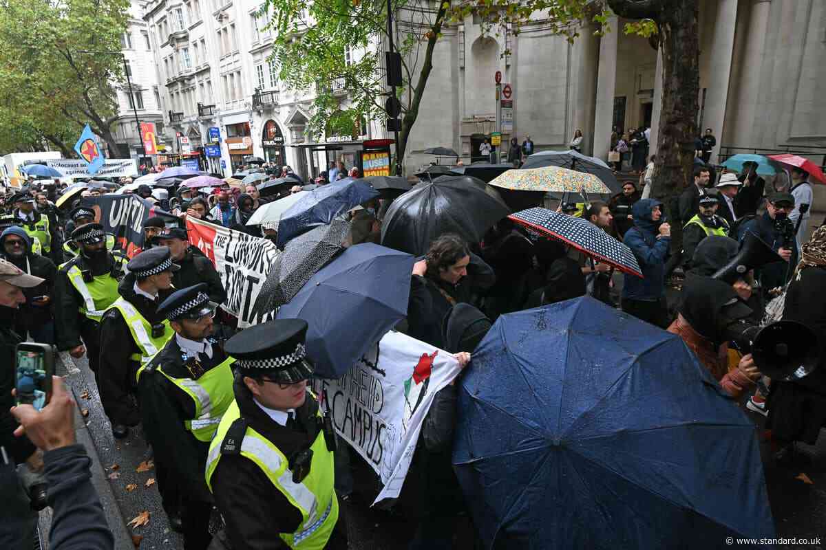 Protesters clash and multiple arrests as London demos held on October 7 anniversary