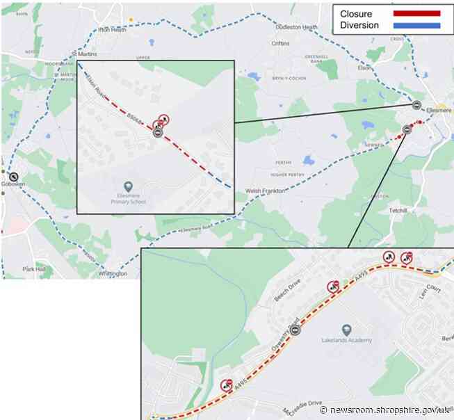 Resurfacing and school 20mph scheme work to be carried out in Ellesmere
