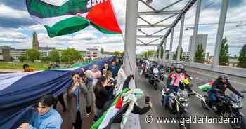Demonstratie in Arnhem voor Palestijnen, juist op dag dat Hamas honderden burgers doodde