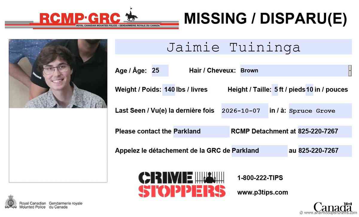 RCMP seek help finding missing Spruce Grove resident