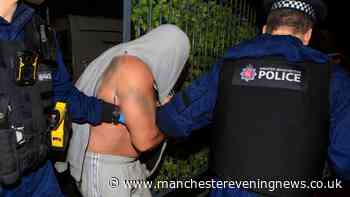 Doors smashed in during dawn raids as 17 arrested as cops swoop on suspected organised crime gang in Heywood
