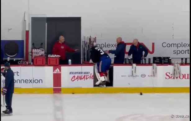 Samuel Montembeault Leaves Practice Due to Injury