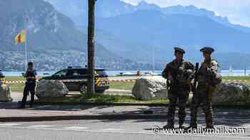 Man is charged with 13 counts of attempted murder after playground 'knife attack' in French Alps that left British toddler hurt