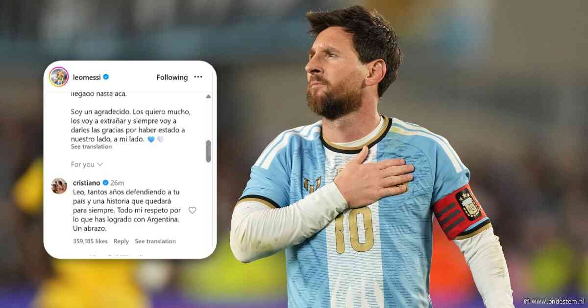 Lionel Messi komt met dankwoord na afscheid bij Argentinië, Cristiano Ronaldo reageert meteen
