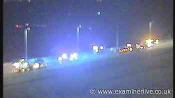 M62 eastbound shut LIVE after crash with fuel spill on the road