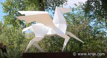 Origami-inspired sculptures on display at ABQ BioPark Botanic Garden