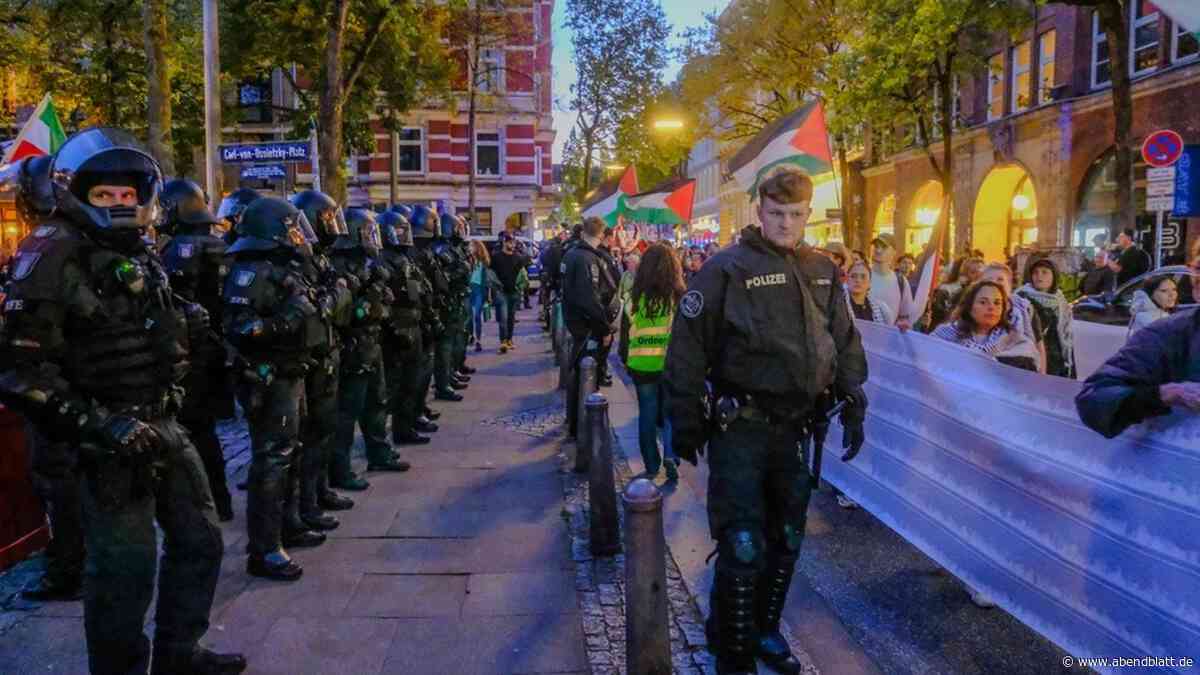 Pro-Palästina-Demo in Hamburg: Politische Gegner treffen lautstark aufeinander