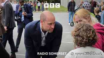 What were Prince William and Ross Kemp doing in Somerset?