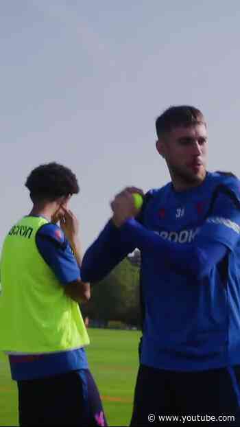 Warming up for training ⚽️ #crystalpalace #football #cpfc
