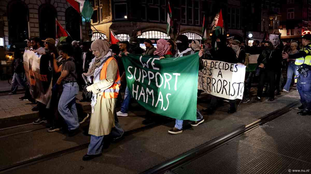 Pro-Palestijns protest Amsterdam ontbonden omdat betogers andere route namen