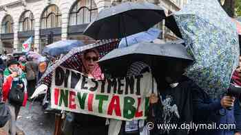 ROBERT HARDMAN: Hiding behind umbrellas, the ghouls marching for Hamas on the October 7th anniversary...
