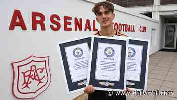Arsenal wonderkid Max Dowman presented with THREE world records after memorable breakthrough Premier League season