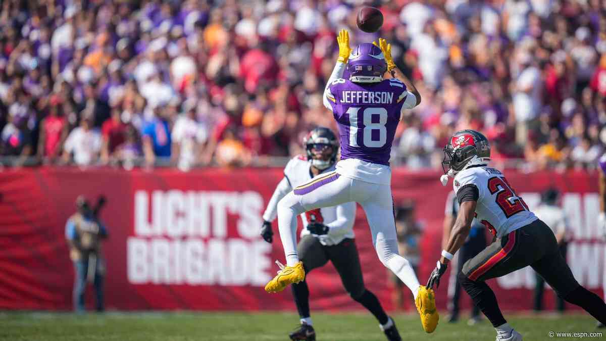 Vikings' Jefferson (ankle) optimistic about playing vs. Saints