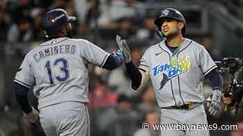 Rays beat Yankees 4-3 for 3-game Division Series sweep behind Mesa homer, fan interference call