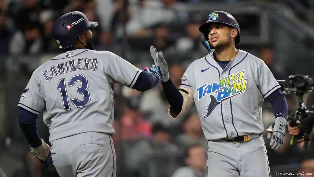 Rays beat Yankees 4-3 for 3-game Division Series sweep behind Mesa homer, fan interference call