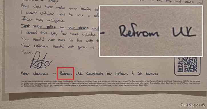 Reform spells own party name wrong in crucial by-election letter to voters