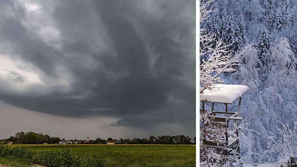 DWD-Warnung für zahlreiche Kreise: Regen und Gewitter in Bayern – Schneefallgrenze sinkt