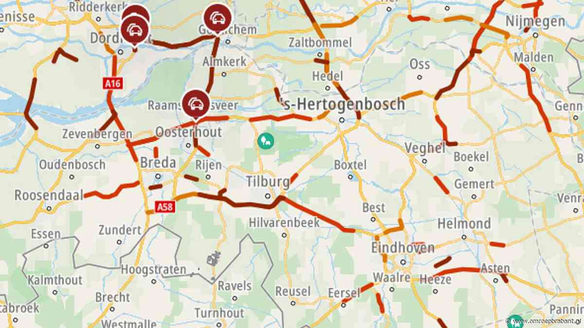 Druk op Brabantse wegen: ongelukken zorgen voor vertragingen tot een uur