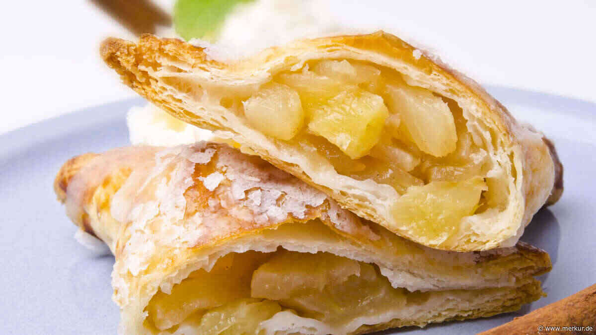 Gebäck ohne Gehzeit: So einfach zaubern Sie knusprige Apfeltaschen mit cremiger Eierlikörfüllung