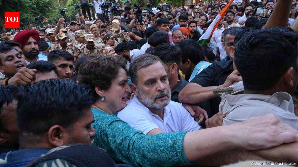 FIR against Rahul, Priyanka Gandhi over 'assault' during anti-Gyanesh Kumar protest in Delhi