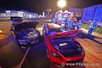 Unfall in Hohenstein-Ernstthal: Feuerwehr und Rettungsdienst an Oststraße im Einsatz