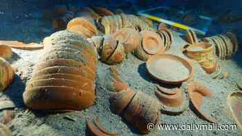 Ancient shipwreck packed with luxury tableware found untouched after 2,100 years beneath the Mediterranean Sea