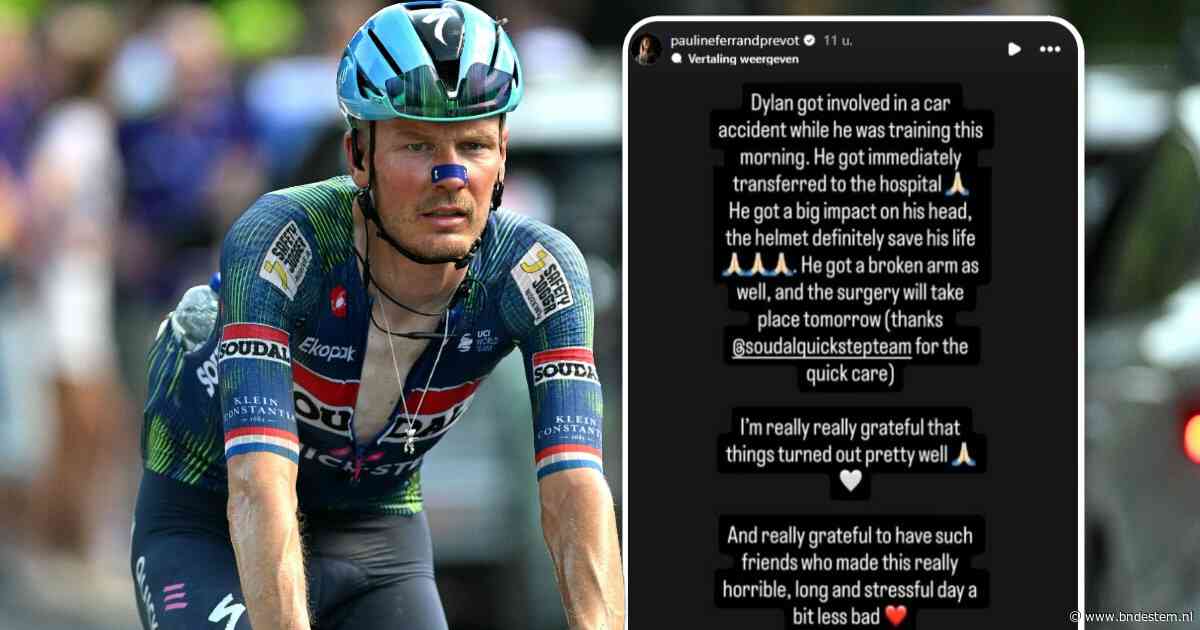 Dylan van Baarle belandt vlak voor zijn huwelijk in ziekenhuis: ‘Helm heeft zijn leven gered’