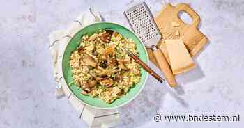 Wat Eten We Vandaag: Orzo met kip en paddenstoelen
