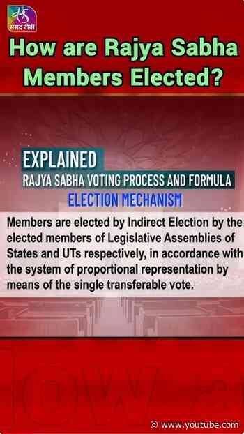 How are Rajya Sabha Members Elected | #shorts