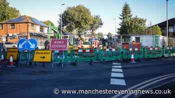 Huge road closure in place in Prestwich as sinkhole opens up on outside school