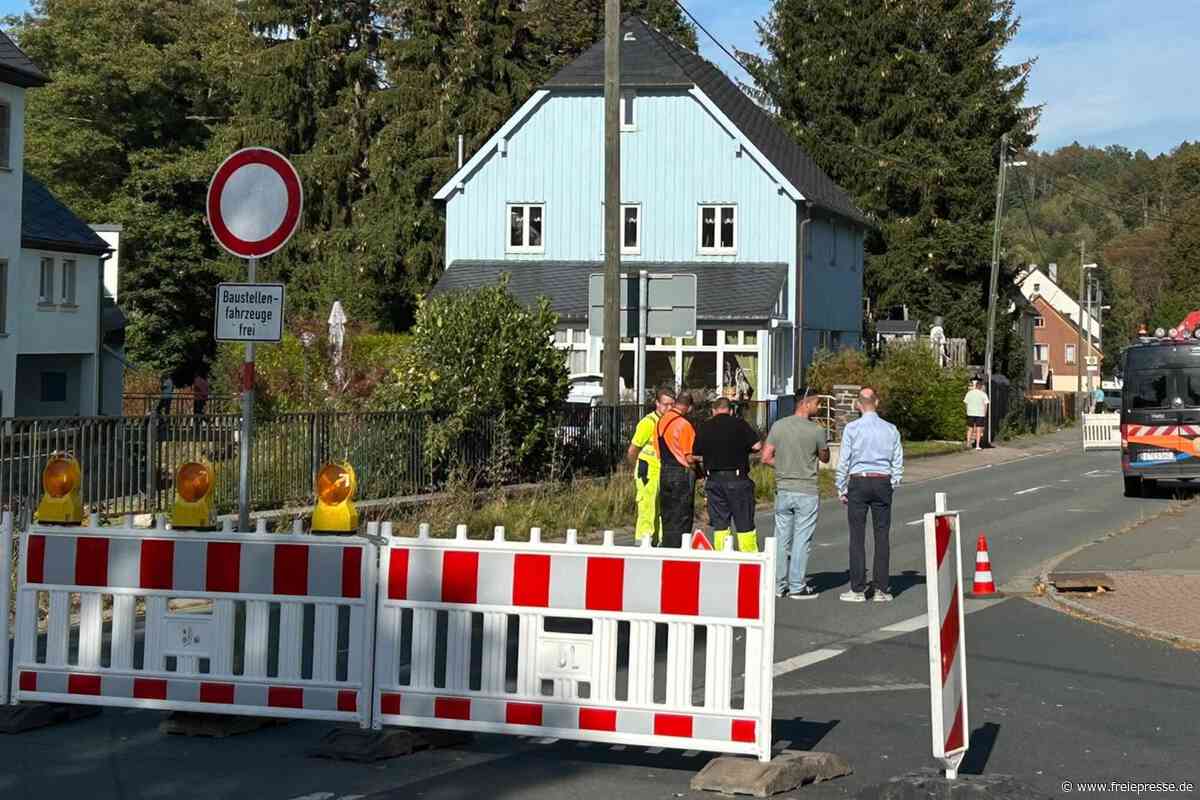 Gasleck im Erzgebirge: Wichtige Verbindungsstraße bleibt länger gesperrt