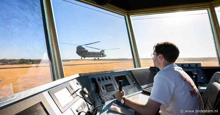 Als de golfbal van de baan is, kan Camiel Apaches en Chinooks laten vertrekken vanaf vliegbasis Gilze-Rijen: ‘Het is hollen en stilstaan’