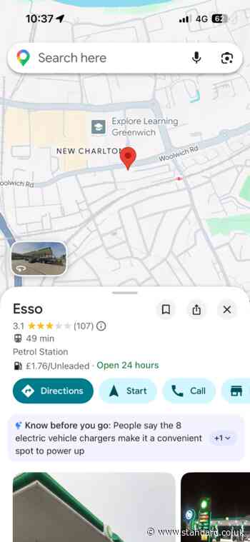 London drivers can check prices at nearby fuel stations on Google Maps for first time