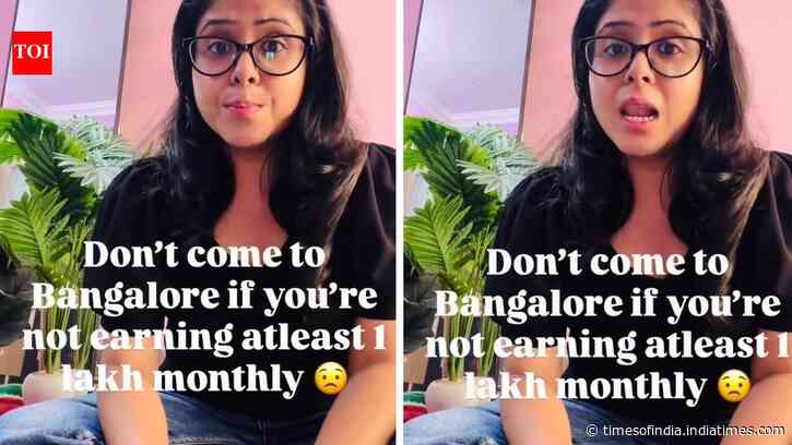 ‘Don’t come to Bengaluru if…’: Woman says Rs 1 lakh monthly salary may be the minimum needed to live comfortably in the city