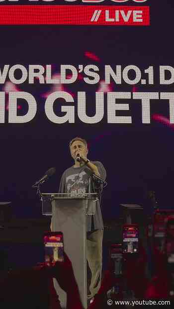 The moment David Guetta became World’s No.1 #davidguetta #dj #top100djs