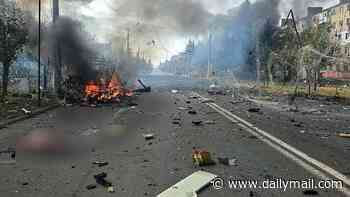 Horror as buses are destroyed by Russian strike, killing at least 30 passengers in Ukrainian frontline town