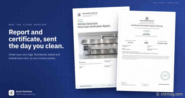 New software lets kitchen extract cleaning firms send TR19 Grease reports and certificates from the engineer’s phone