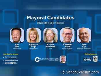 WATCH LIVE TONIGHT: 5 Vancouver mayoral candidates debate the issues