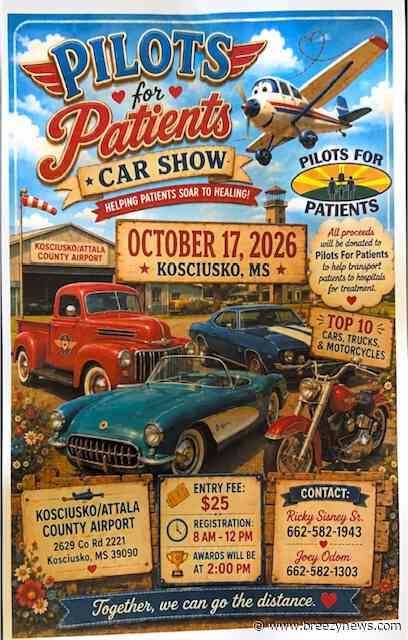 Pilots for Patients Fly-In and Car Show Coming to Kosciusko Airport October 17