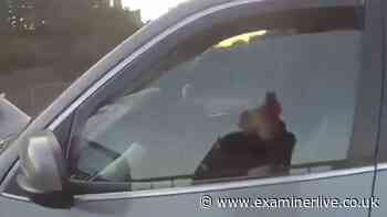 Moment tasers pulled as runaway driver rams Huddersfield police in dramatic street standoff