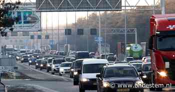 File op A16 bij Moerdijk in richting van Dordrecht