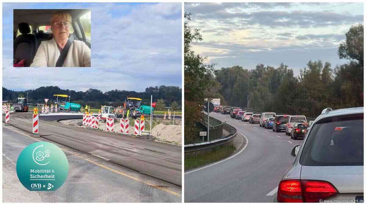 Mega-Stau auf B 15 zwischen Rosenheim-Mühldorf: Auch Reporterin Heike Duczek braucht starke Nerven