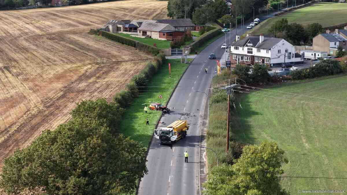 Yorkshire village horror as HGV crash leaves car driver, 67, fighting for life