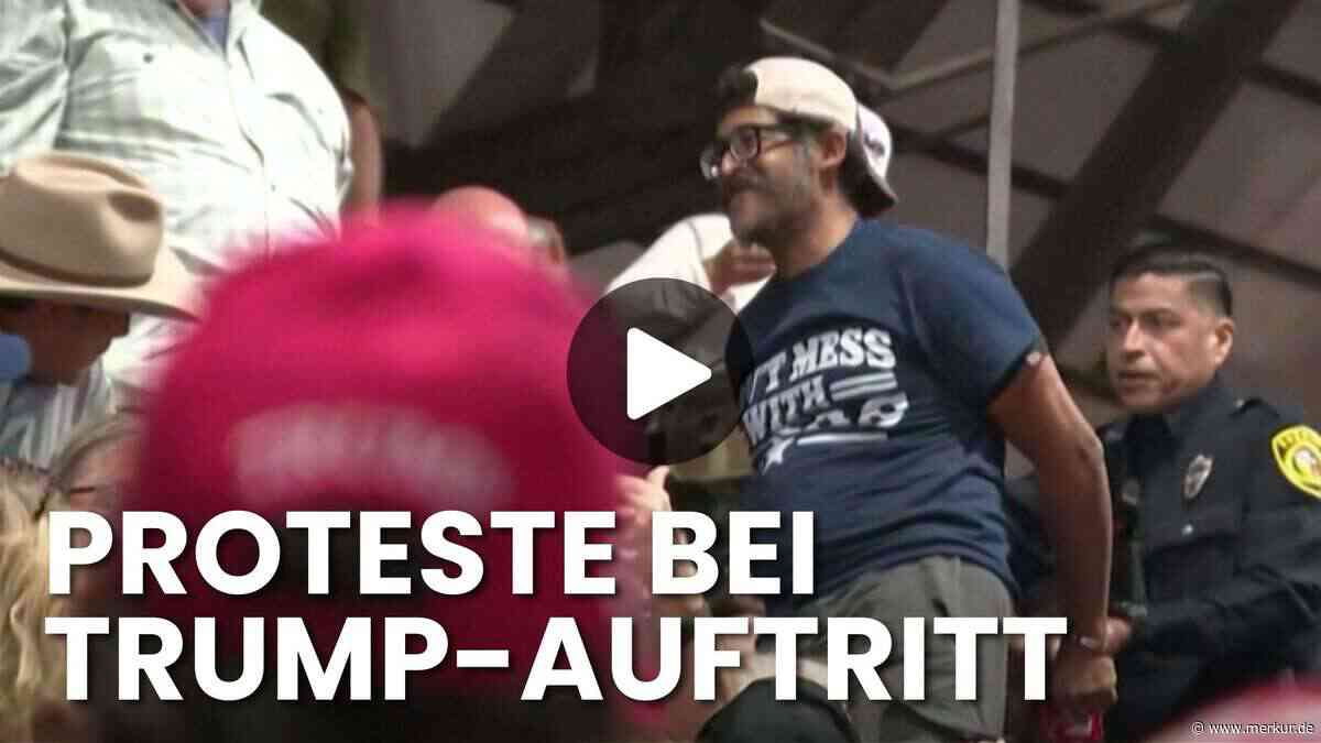 Buhrufe und Rangeleien: Demonstranten sorgen für Aufruhr bei Trump-Auftritt