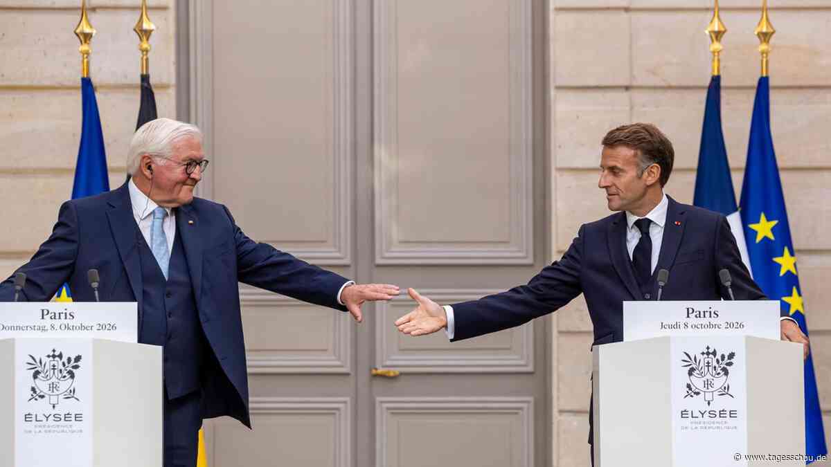 Steinmeier auf Abschiedsbesuch bei Macron: "Hand in Hand" durch die Stürme