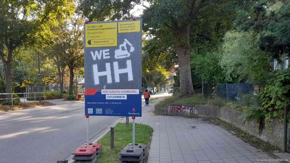Arbeiten auf Bergstedter Chaussee gehen schneller – was Autofahrer wissen müssen