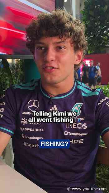 We got Kimi to nibble on this one 🎣 #f1shorts #f1 #mercedesf1 #kimiantonelli